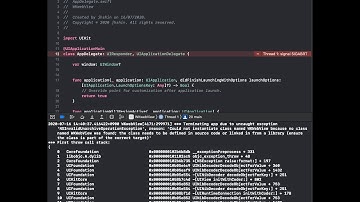 xcode swift wkwebview thread 1 signal sigabrt Error