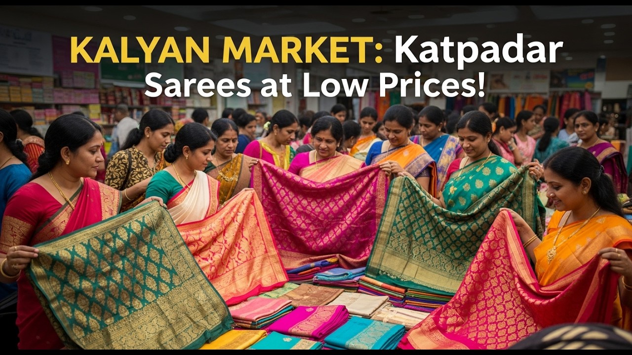 कल्याण मार्केट: महिलांना सर्वात जास्त आवडणाऱ्या काठपदर साड्या आता कमी किमतीत | Shagun Textile Market