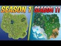 Evolution of the Fortnite Map (Season 1 - Season 11)