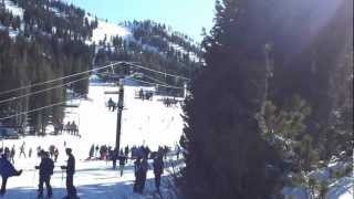 2012-02-19 Mt. Rose kid falls off of ski lift caught on video!