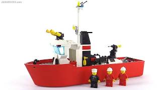 🔄 LEGO System Fire Fighter boat from 1987 review! set 4020 re upload 20150313