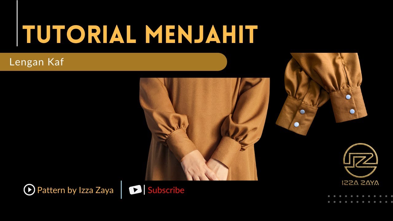Cara Jahit Lengan Kaf
