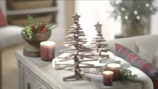 ED On Air Set of 2 Wood Accordion Trees by Ellen DeGeneres with Jane Treacy