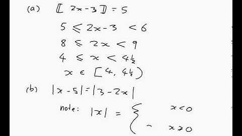 EXAMPLE: Solving equations involving the floor and absolute value functions