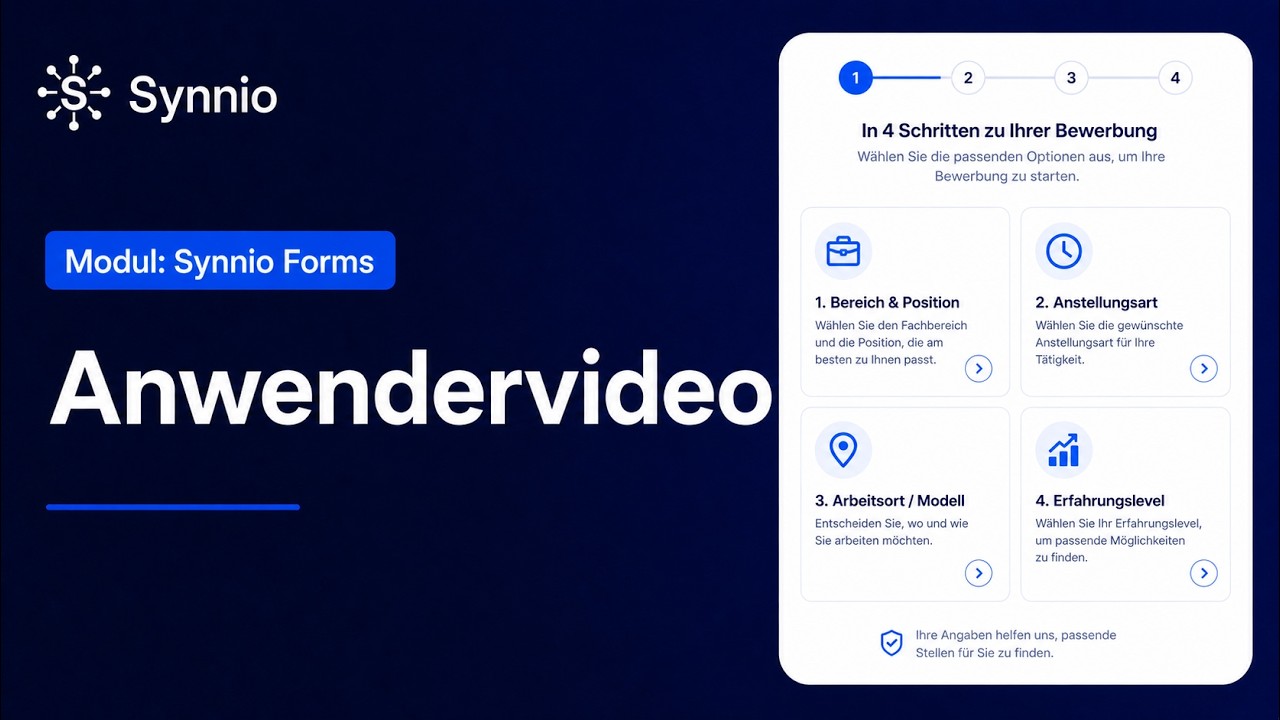Synnio Schulungsvideo Vorschau