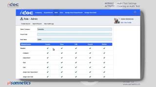 i-doc Tutorial: Audit trail settings