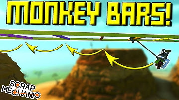 MONKEY BAR MACHINES OVER CANYON!  - Scrap Mechanic Multiplayer Monday! Ep 74