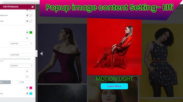Popup image Galley setting : Elfi Filter Addon for Elementor Plugin
