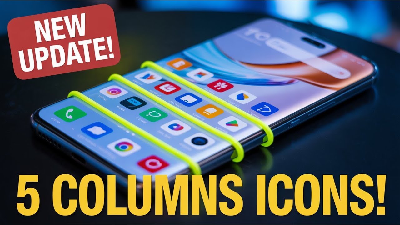 Good News! HarmonyOS 6 Finally Supports 5 Columns of Small Icons — New Customization Update!