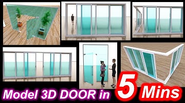 Door 3D Modeling in 5 Mins | 3DS Max Tutorial | Modeling a Door in 3DS Max