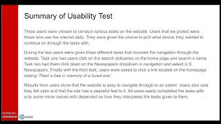 Usability Test and Redesign Presentation