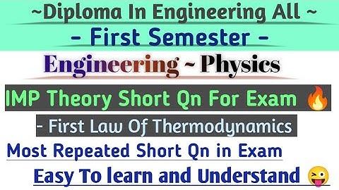 First Semester Engineering Physics Imp Theory Short Qn For Exam | #ctevt #firstsemester #education