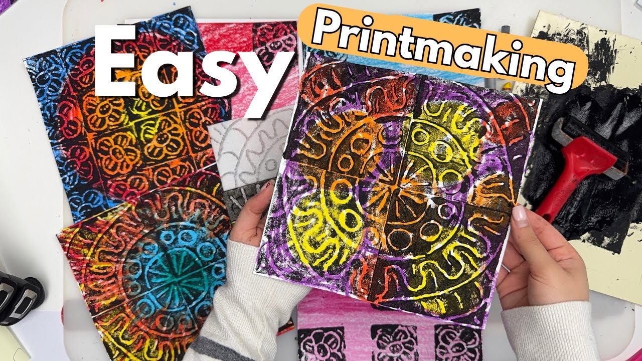 Easy Printmaking Techniques with Oil Pastels - YouTube