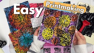 Easy Printmaking Techniques with Oil Pastels
