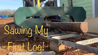 Sawing My First Log! [[Building My Own Sawmill Part 4]]