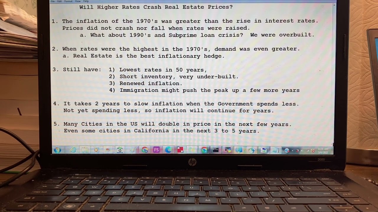 Will Higher Rates Crash Real Estate Prices in 2022-2023?
