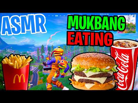 ASMR Gaming 🍔 Fortnite NEW Big Arch Burger Mukbang Eating Relaxing Spectating 🎮🎧 Whispering 💤