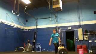 Training Week 12: Day 1: 3 MIN AMRAP Deadlifts and Doubleunders (Round 3) (04/06/2015)