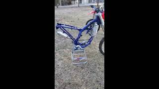 Colorrite frame paint on a Yamaha YZ125 frame