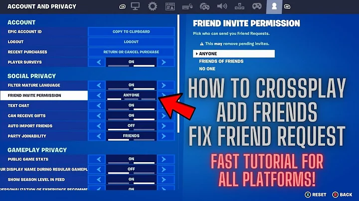 Fortnite - How to Crossplay, Add Friends, & Fix Friend Request Glitch in 2023 [Fast Tutorial!]