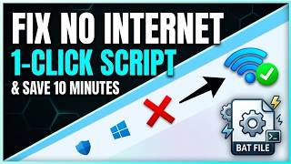 FIX: Network Connected But No Internet Access on Windows 11/10 (1-Click CMD Script)