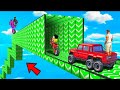 SHINCHAN AND FRANKLIN TRIED THE IMPOSSIBLE SPEED BOOSTER CURVY CORRIDOR PARKOUR CHALLENGE GTA