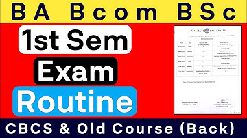 1st Sem Exam Routine BA Bcom BSc Guwahati University | Regular & Arrear batch