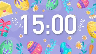 15 Minute Easter Timer with Happy Music (4K) 🎵 🌷