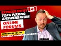 Express entry  top 5 wrong answers in online forums