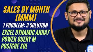 Cumulative Sales by Month (MMM)| Excel 365 Dynamic Array|Power Query M| Postgre SQL