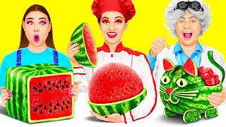 Me vs Grandpa Cooking Challenge | Funny Kitchen Hacks by HAHANOM Challenge