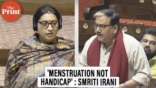 'Menstruation not handicap, no need for paid leave': Smriti Irani in Rajya Sabha