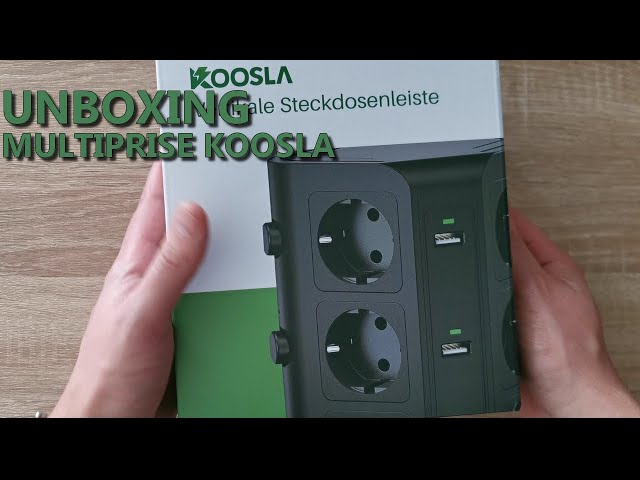 KOOSLA Tour multiprise parafoudre et surtension(4000W/16A), Multiprise  Electrique avec 6 Ports USB et 12 Prises, multiprise avec et 3  Interrupteurs, 2M Cordon, Blanc : : Bricolage