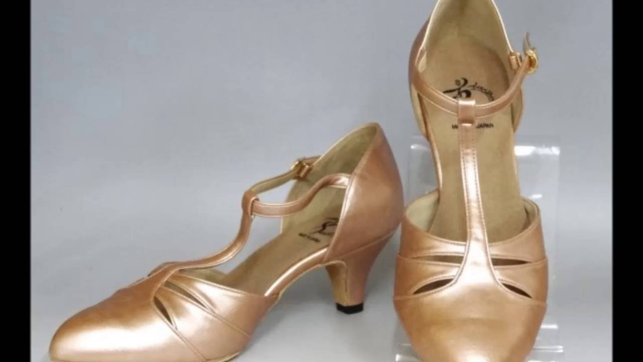 使いやすいベージュ、レディースの社交ダンスシューズ・タカダンス兼用