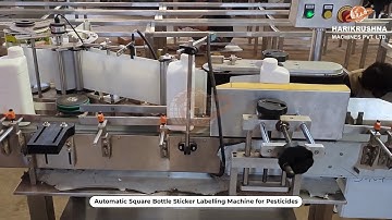 ✨ Introducing the Automatic Square Bottle Sticker Labelling Machine for Pesticides!