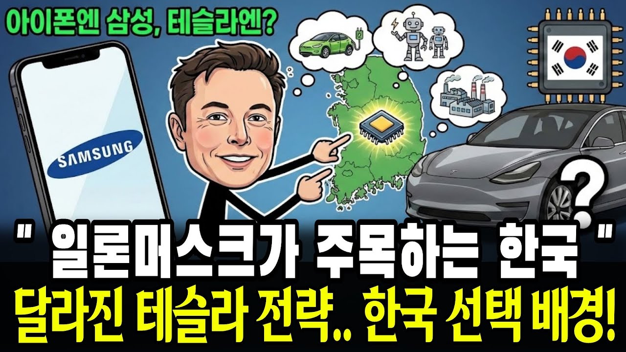 아이폰엔 삼성, 테슬라엔... 일론 머스크가 한국을 선택하는 이유!!
