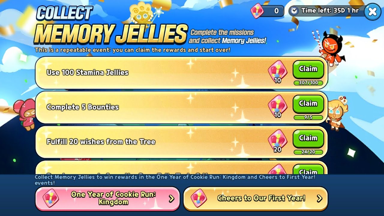 Cookie Run Kingdom Memory Jellies ☆☆☆ 