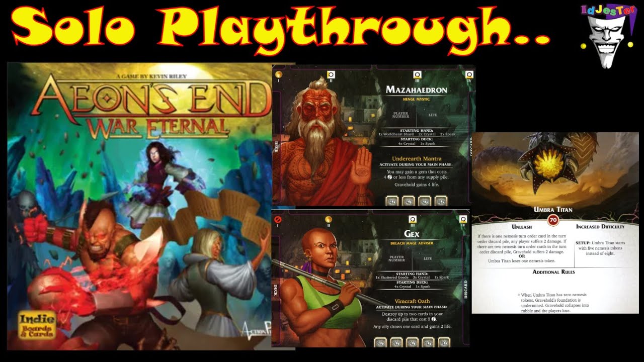 Aeon's End War Eternal Mazahaedron and Gex vs Umbra Titan