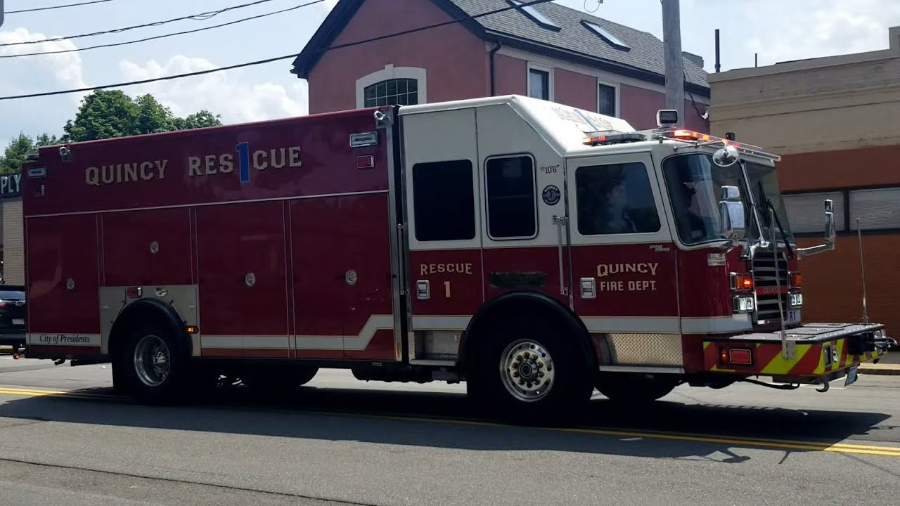 Quincy Fire Department Rescue 1 Responding YouTube