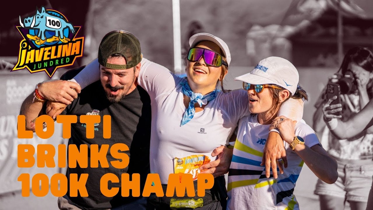 Lotti Brinks' Finish - 2022 Javelina 100K Champion
