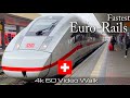 Fastest German ICE Train | 300 km/h | From inside and Outside | Travel Videos 4k 60p