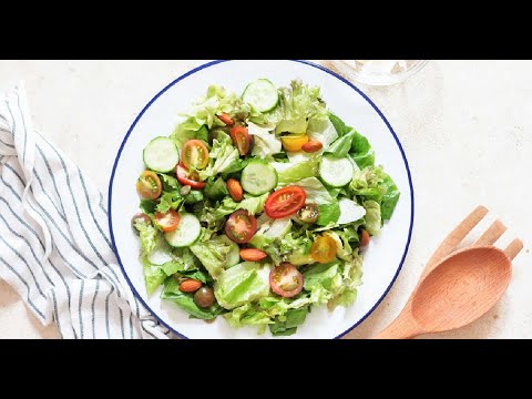 Simple chopped green salad
