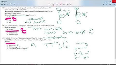 PS12 Multiple Choice on Work Energy and Power