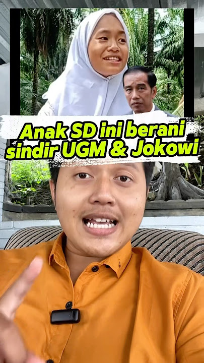 Berani banget !! Anak SD ini sindir UGM dan Jokowi