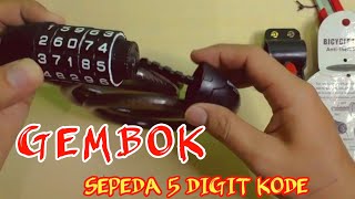 Gembok Kunci Pengaman Sepeda Motor Helm Pager Kombinasi Kode Angka 4 Digit Kabel Baja