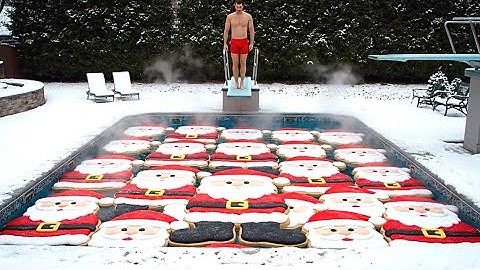 Christmas Dessert Pools Just Got INSANE… (AI Ultimate ASMR) 🎄🔥🍬