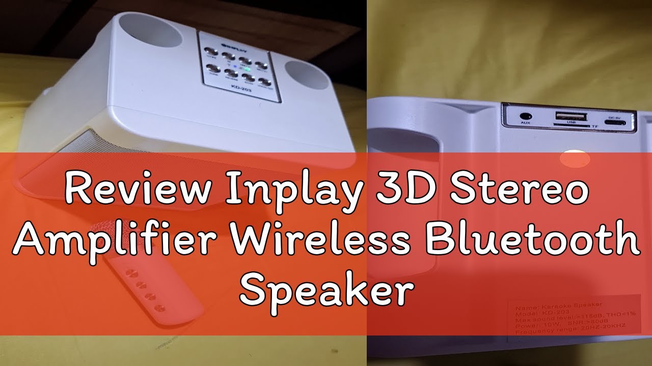 Review Inplay 3D Stereo Amplifier Wireless Bluetooth Speaker With Dual ...
