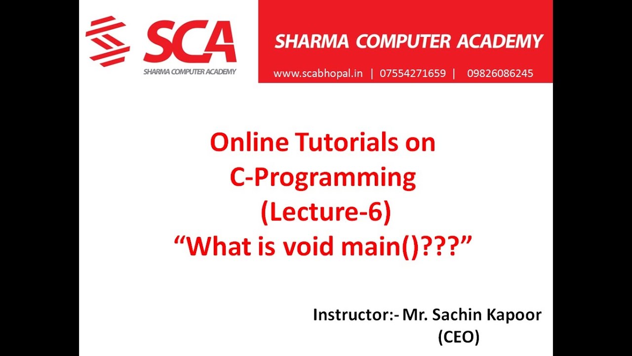 Lec 6 What Is Void Main In C Programming Language By Sachin too-obvious-to-explain-c-tutorial-what-is-int-main-youtube