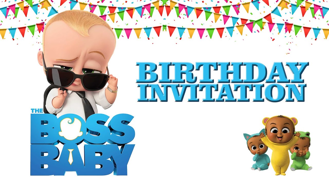 Birthday Invitation Baby Boss Theme 18