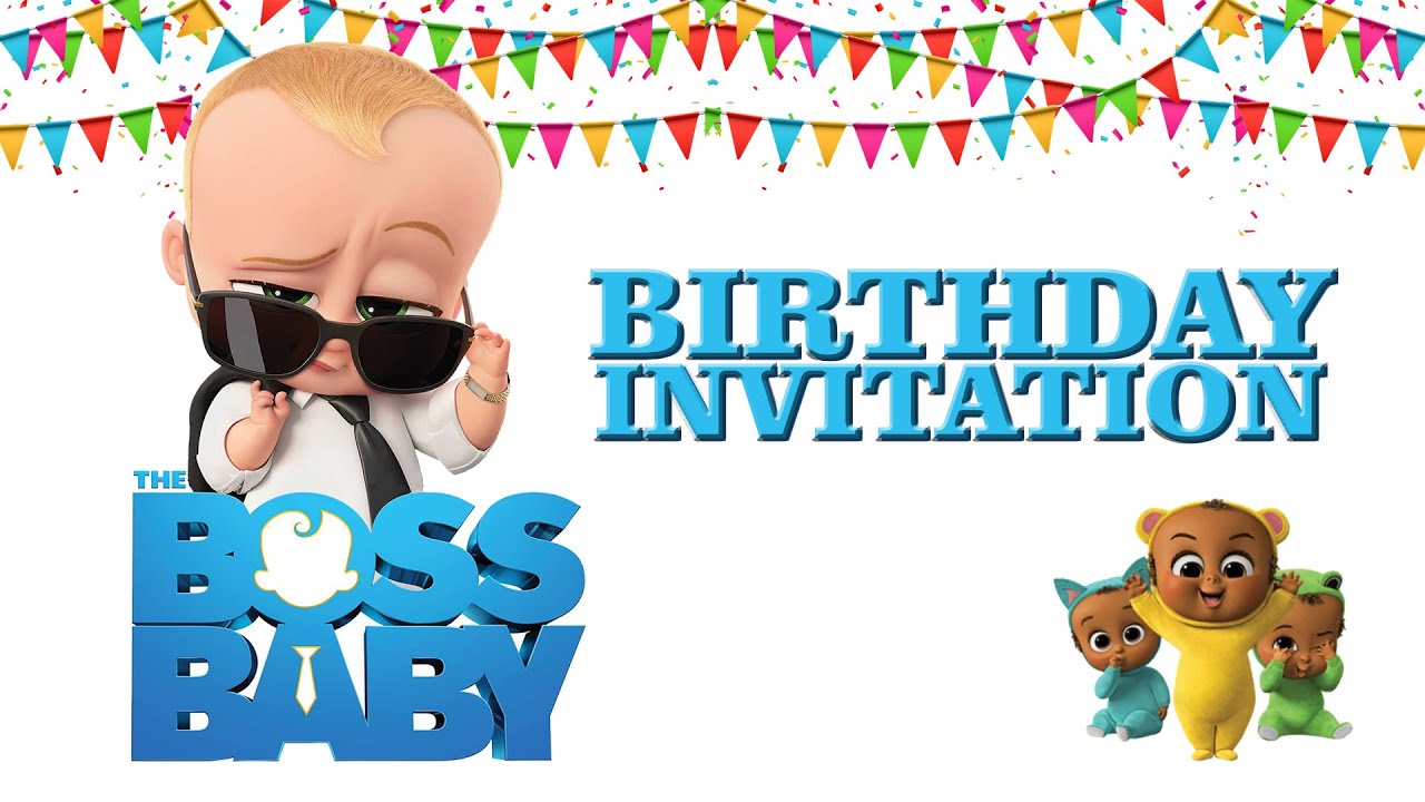 Boss Baby Theme Birthday Invitation @ only 500/-